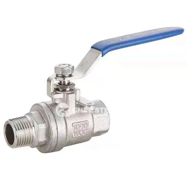 2 stykker rustfrit stålkugleventil