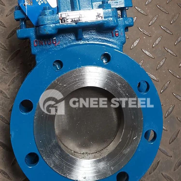 Støbt stål wafer kniv portventil