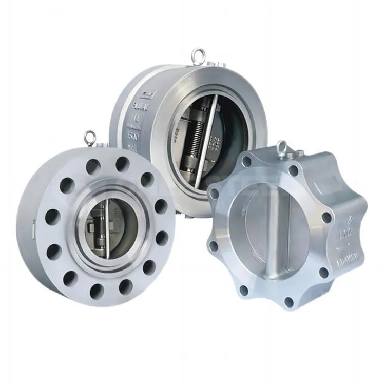 Kontraventil med dobbeltplader