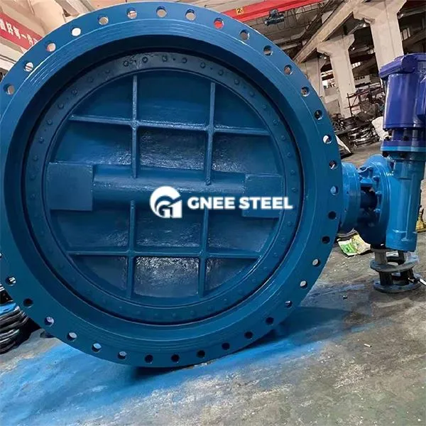 Duktil jern dobbelt flanget sommerfuglventil