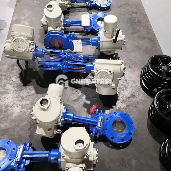 Elektrisk flangeknivportventil