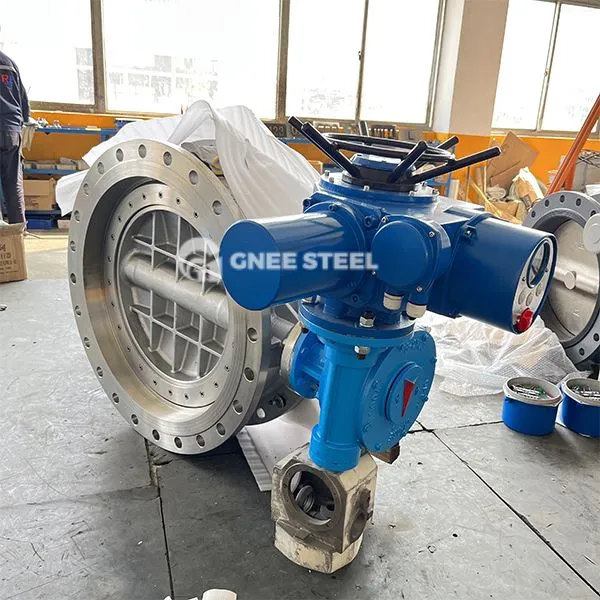 Elektrisk tredobbelt offset sommerfuglventiler