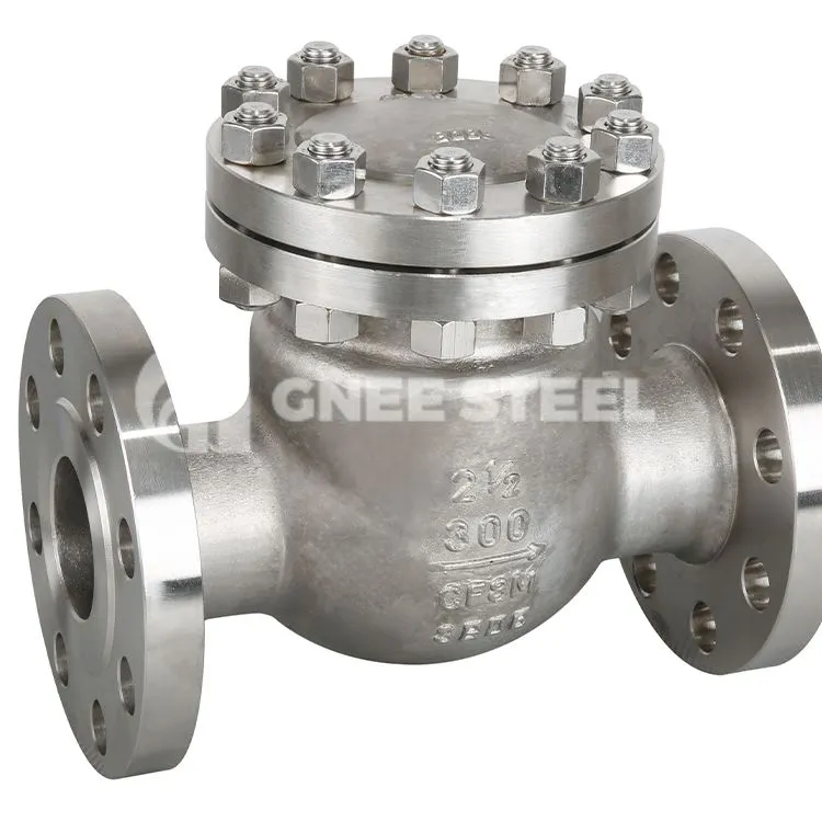 Svingende kontraventil med flange