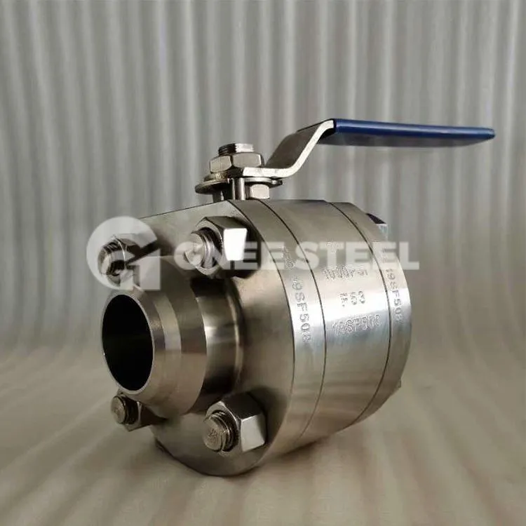 Smedet stål kugleventil