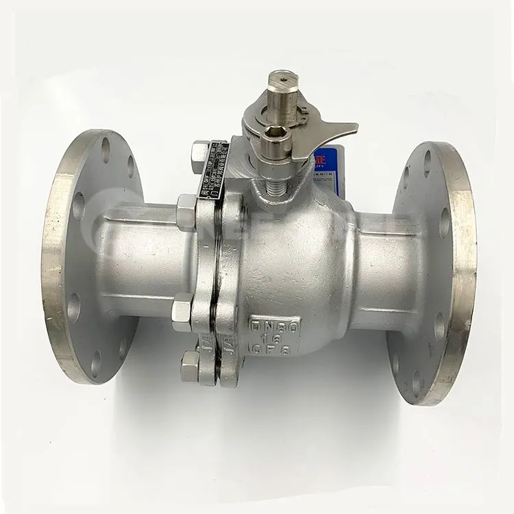 Fuld port rustfrit flangede kugleventiler