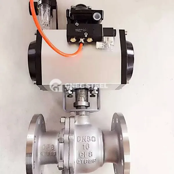 On Off Ball Valve med pneumatisk aktuator