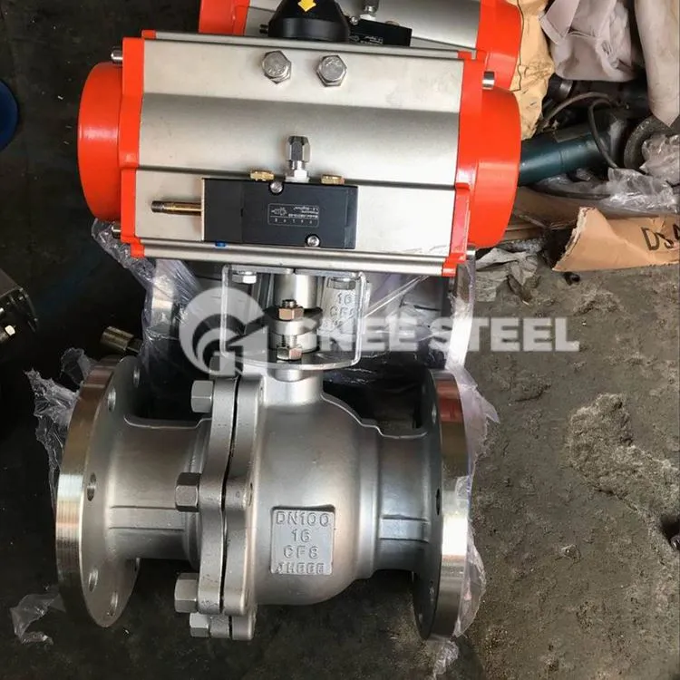 Pneumatisk segmentkugleventil