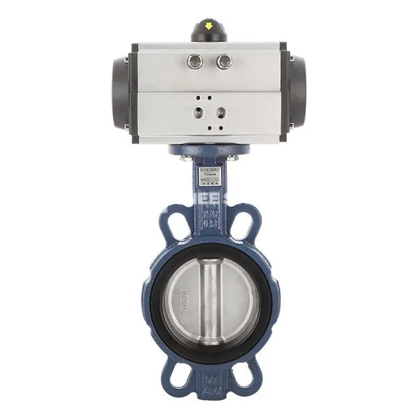 Wafer Butterfly Valve med pneumatisk aktuator